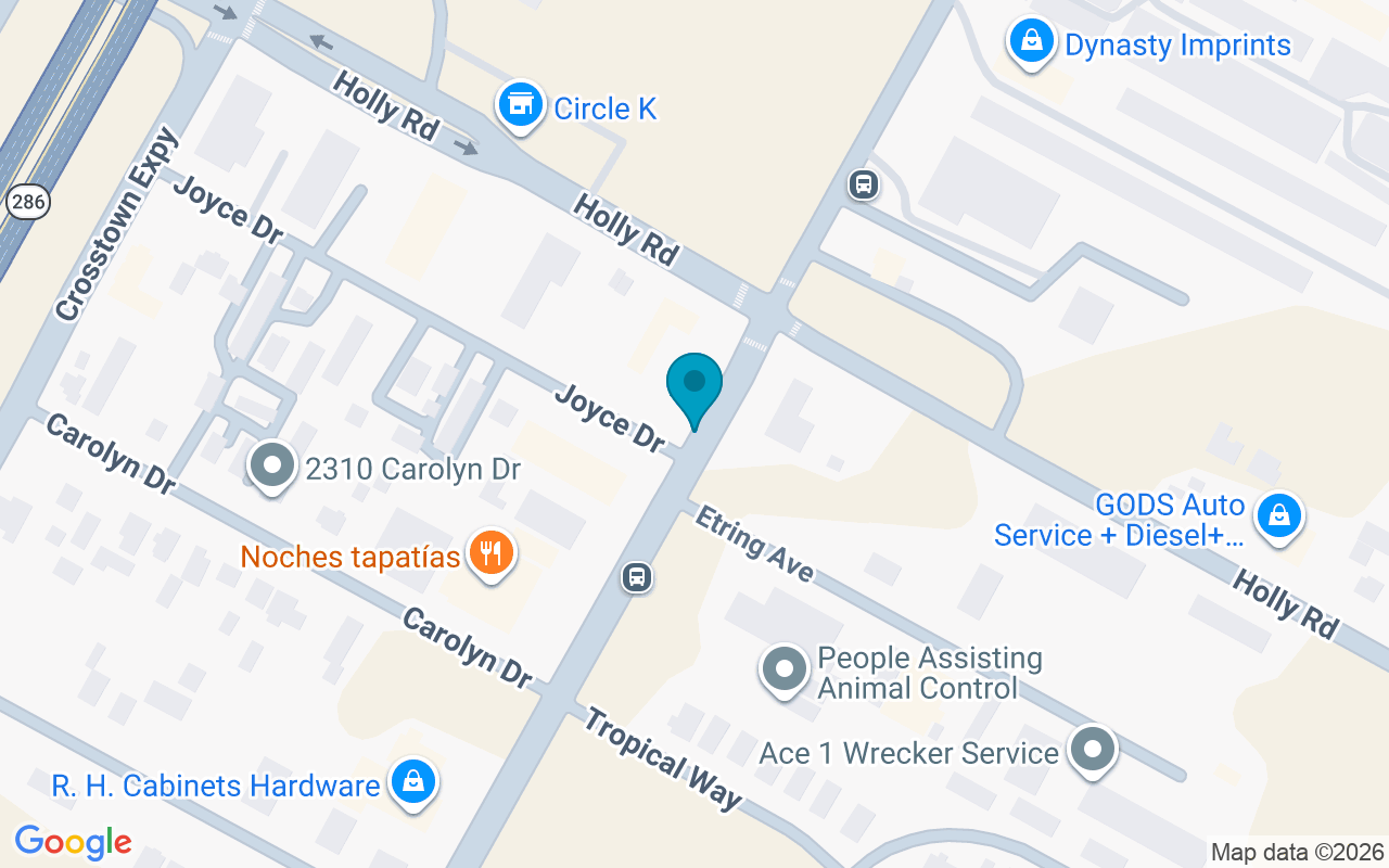 Map showing the location of Ayers @ Joyce