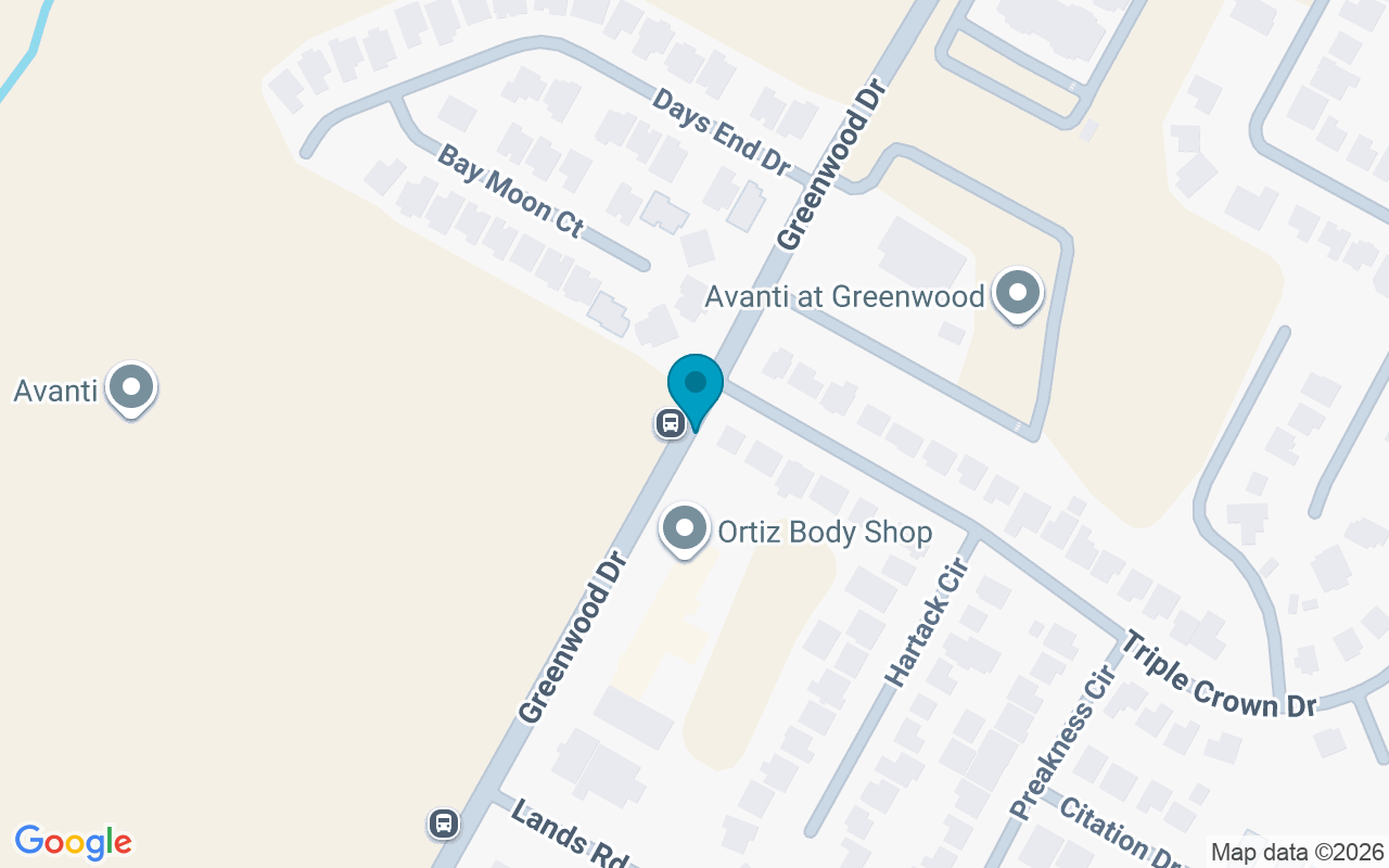 Map showing the location of Greenwood @ 3crown