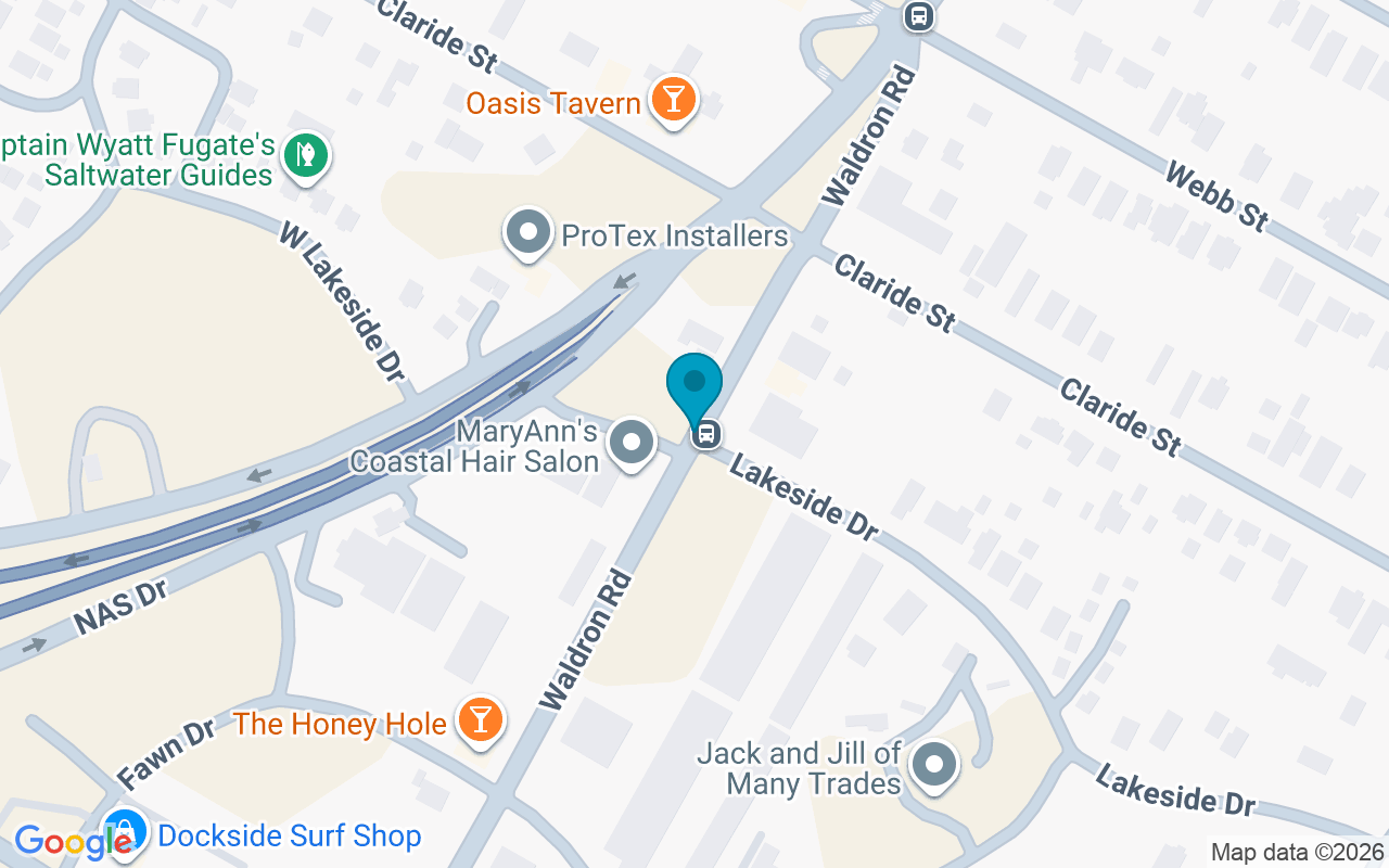 Map showing the location of Waldron @ Lakeside