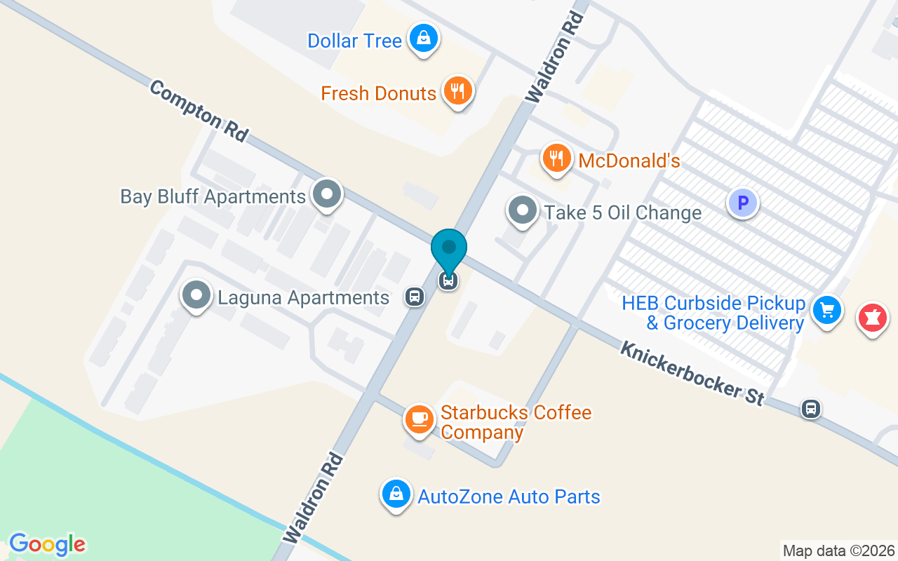 Map showing the location of Waldron @ Knickerbock