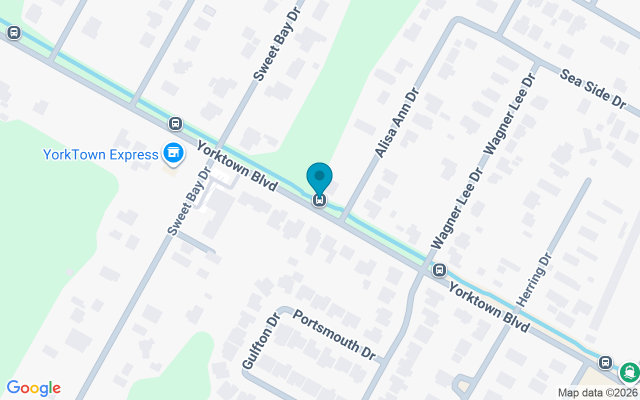 Map showing the location of Yorktown @ Alisa Ann