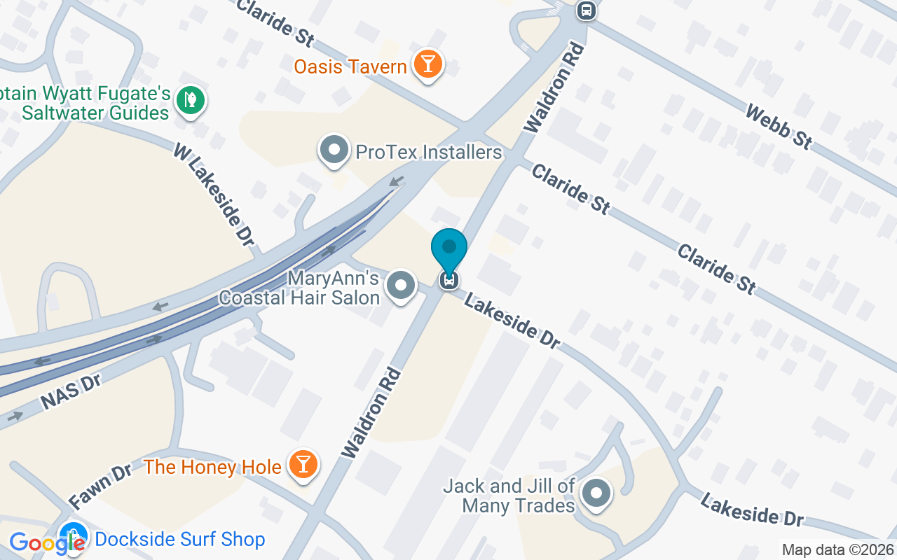 Map showing the location of Waldron @ Lakeside