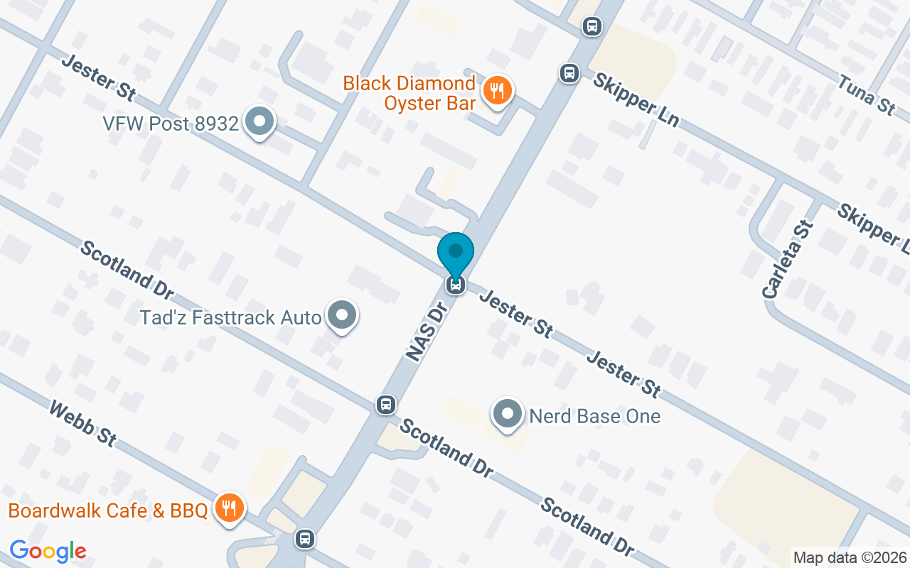 Map showing the location of NAS Drive @ Jester