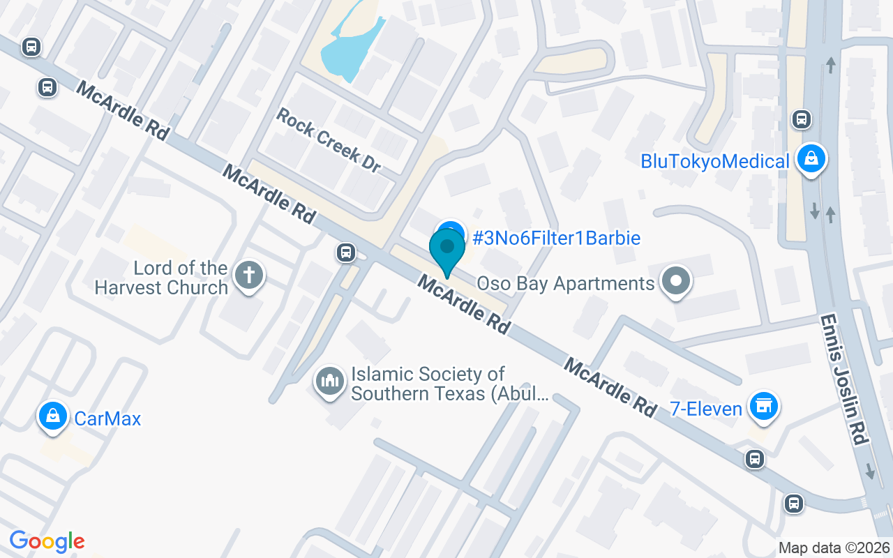 Map showing the location of McArdle @ Apartments