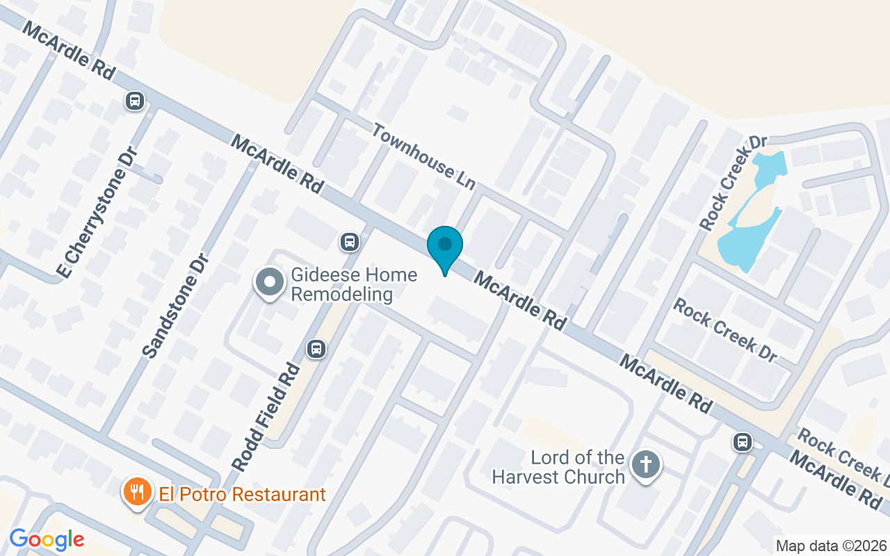 Map showing the location of McArdle @ Roddfield