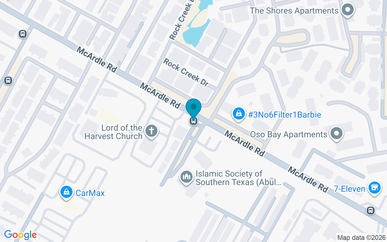 Map showing the location of McArdle @ Apartments