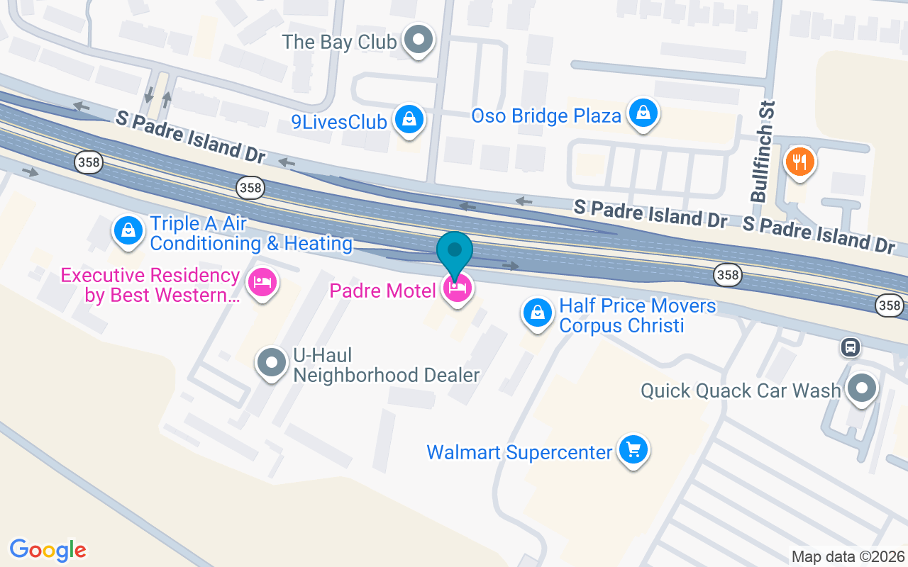 Map showing the location of SPID @ Padre Motel