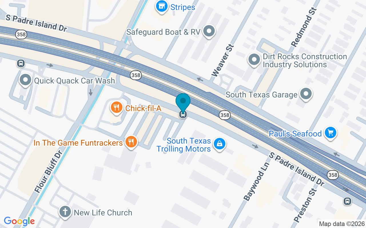 Map showing the location of SPID @ Flour Bluff