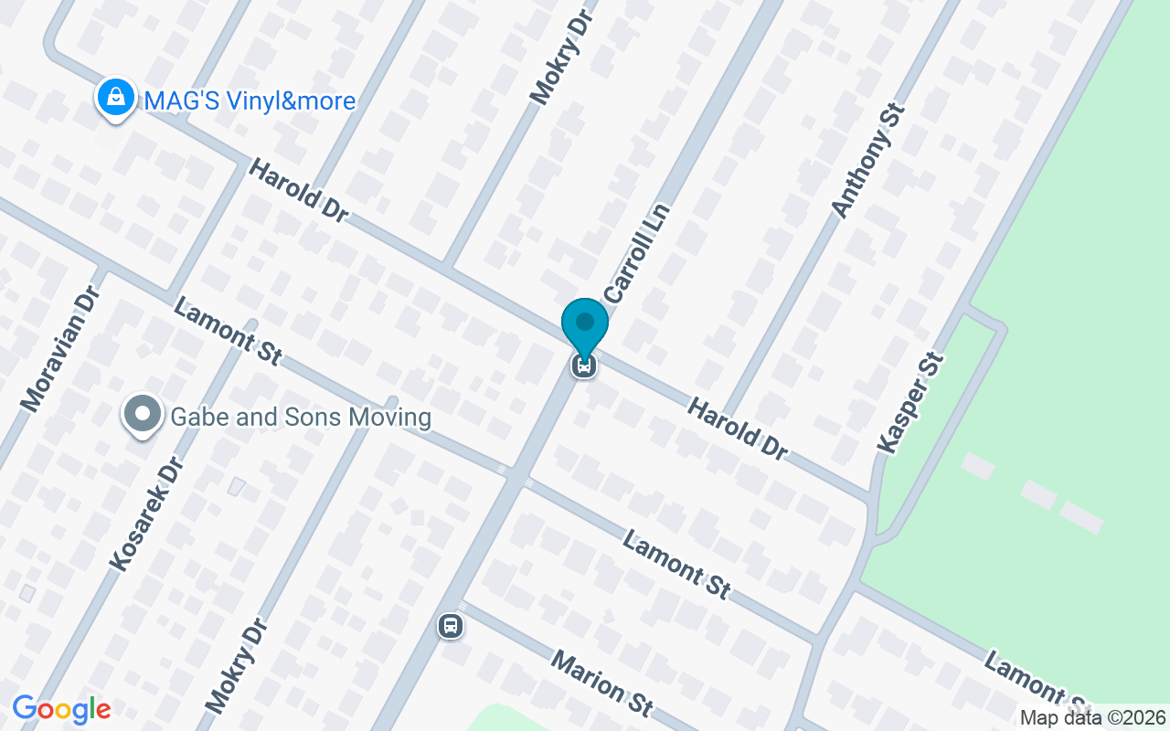 Map showing the location of Carroll @ Harold