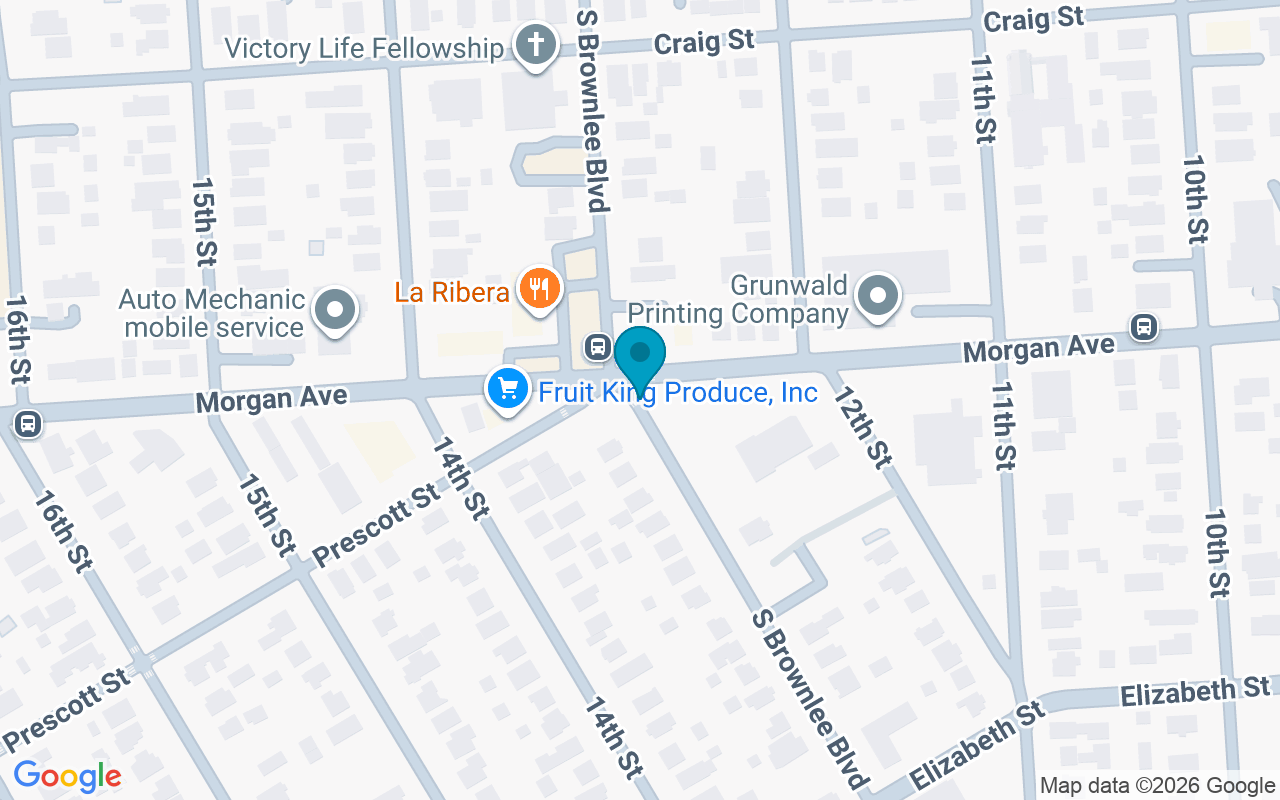 Map showing the location of Brownlee @ Morgan