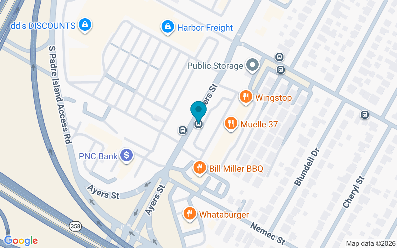 Map showing the location of Ayers @ Nemec