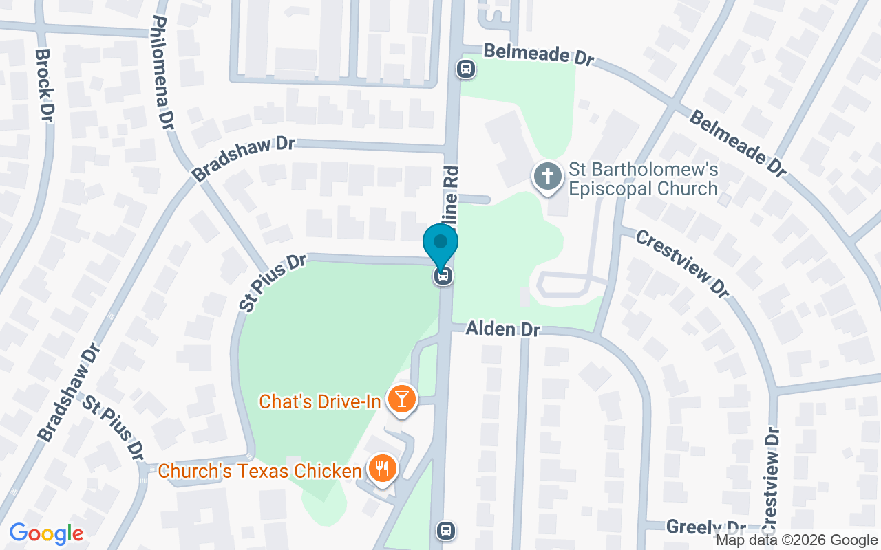 Map showing the location of Airline @ St Pius