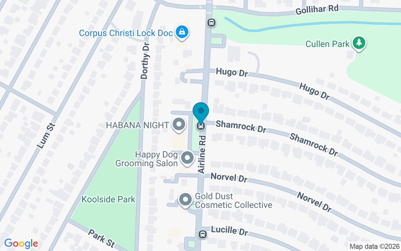 Map showing the location of Airline @ Shamrock