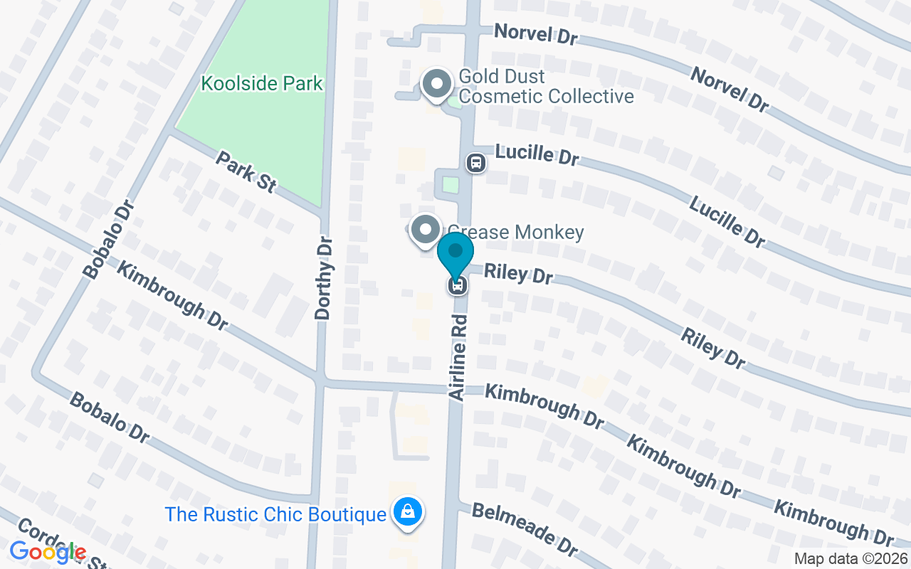 Map showing the location of Airline @ Kimbrough