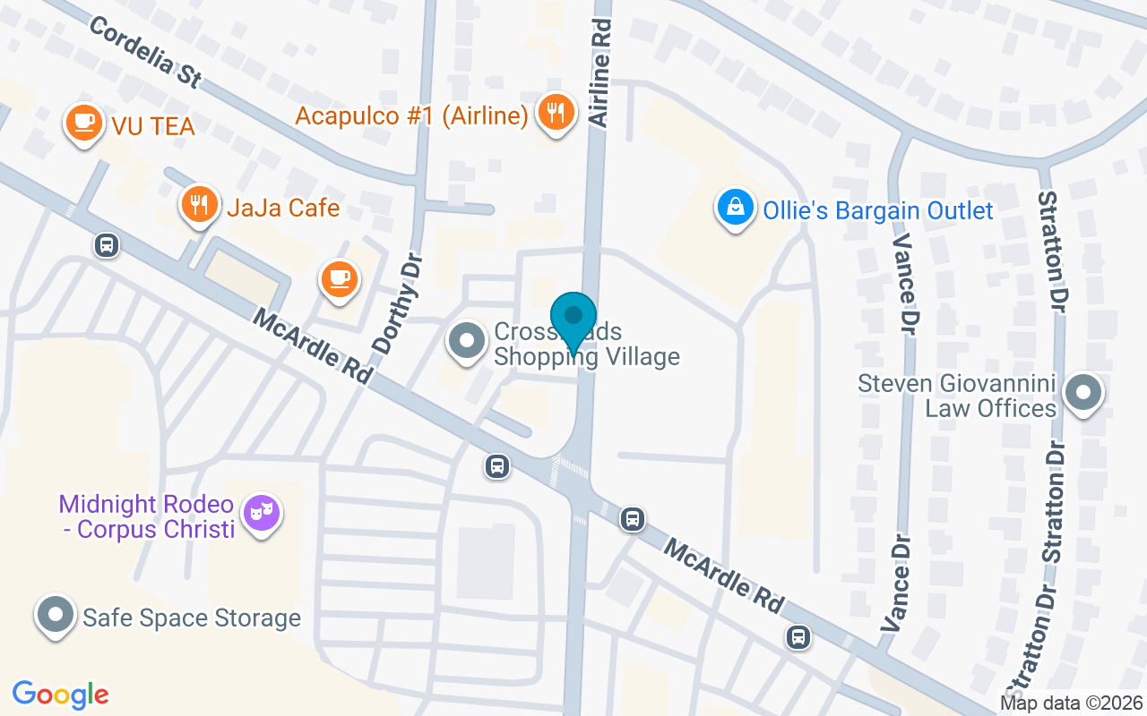 Map showing the location of Airline @ McArdle