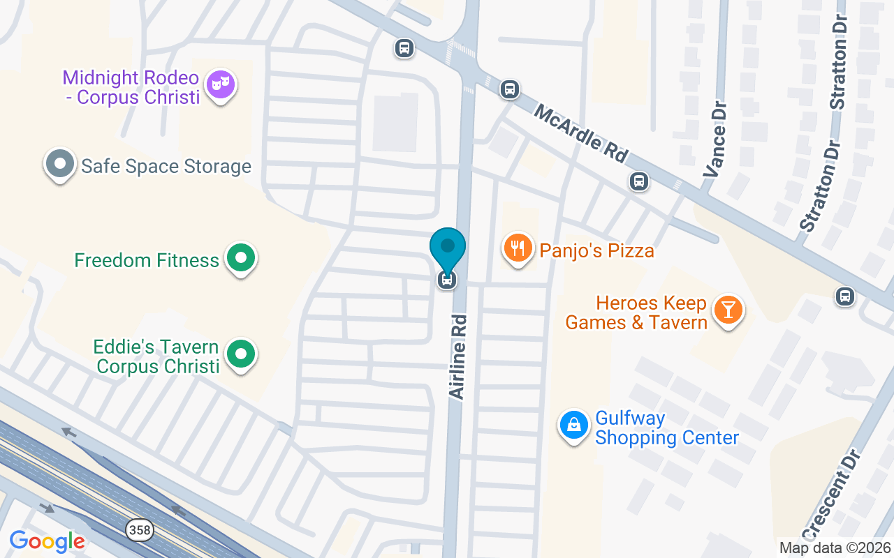 Map showing the location of Airline @ McArdle