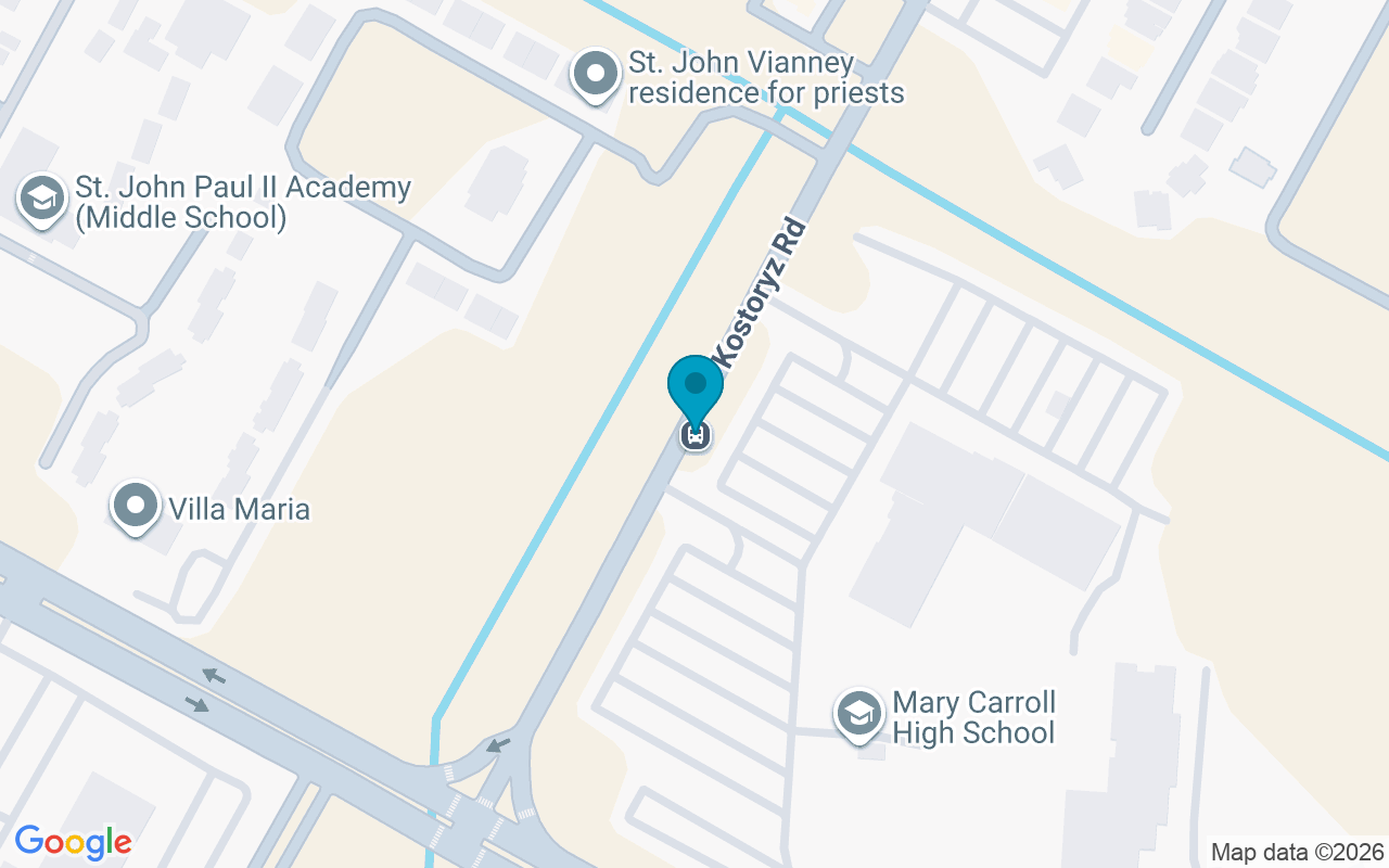 Map showing the location of Carroll High School