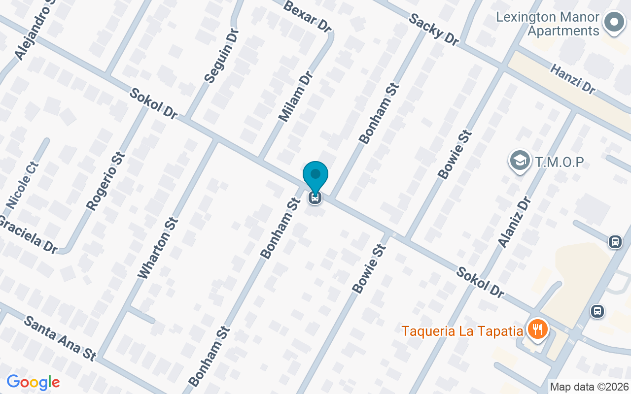 Map showing the location of Sokol @ Bonham