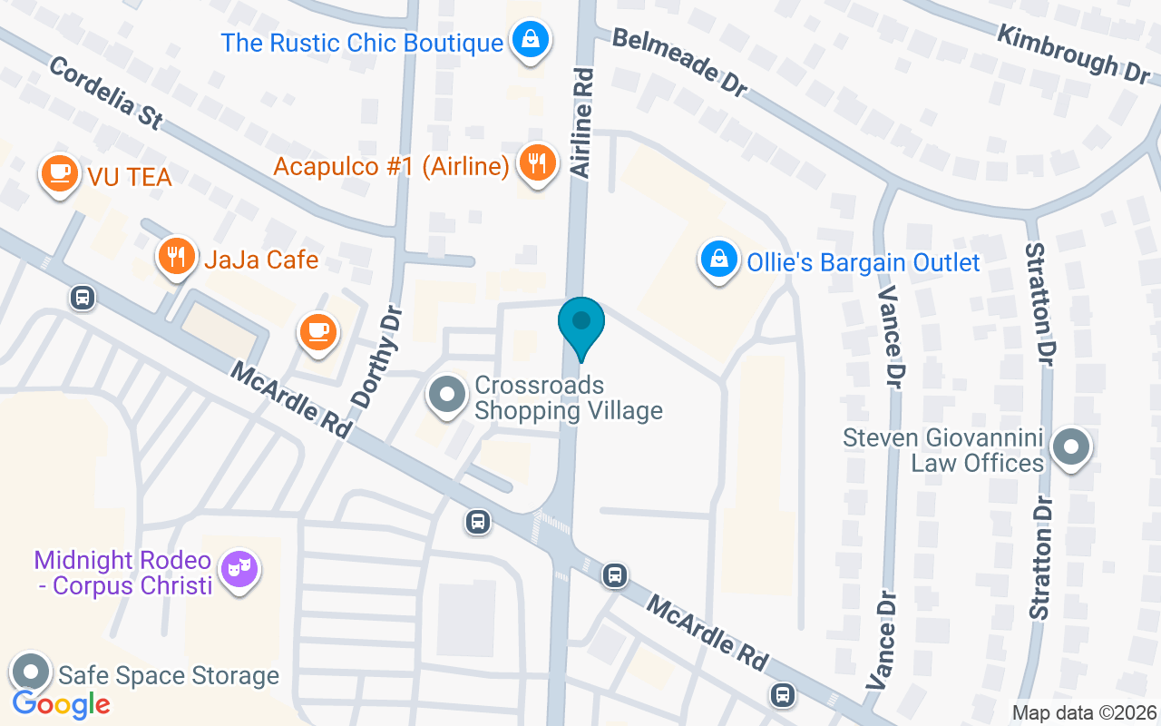 Map showing the location of Airline @ McArdle