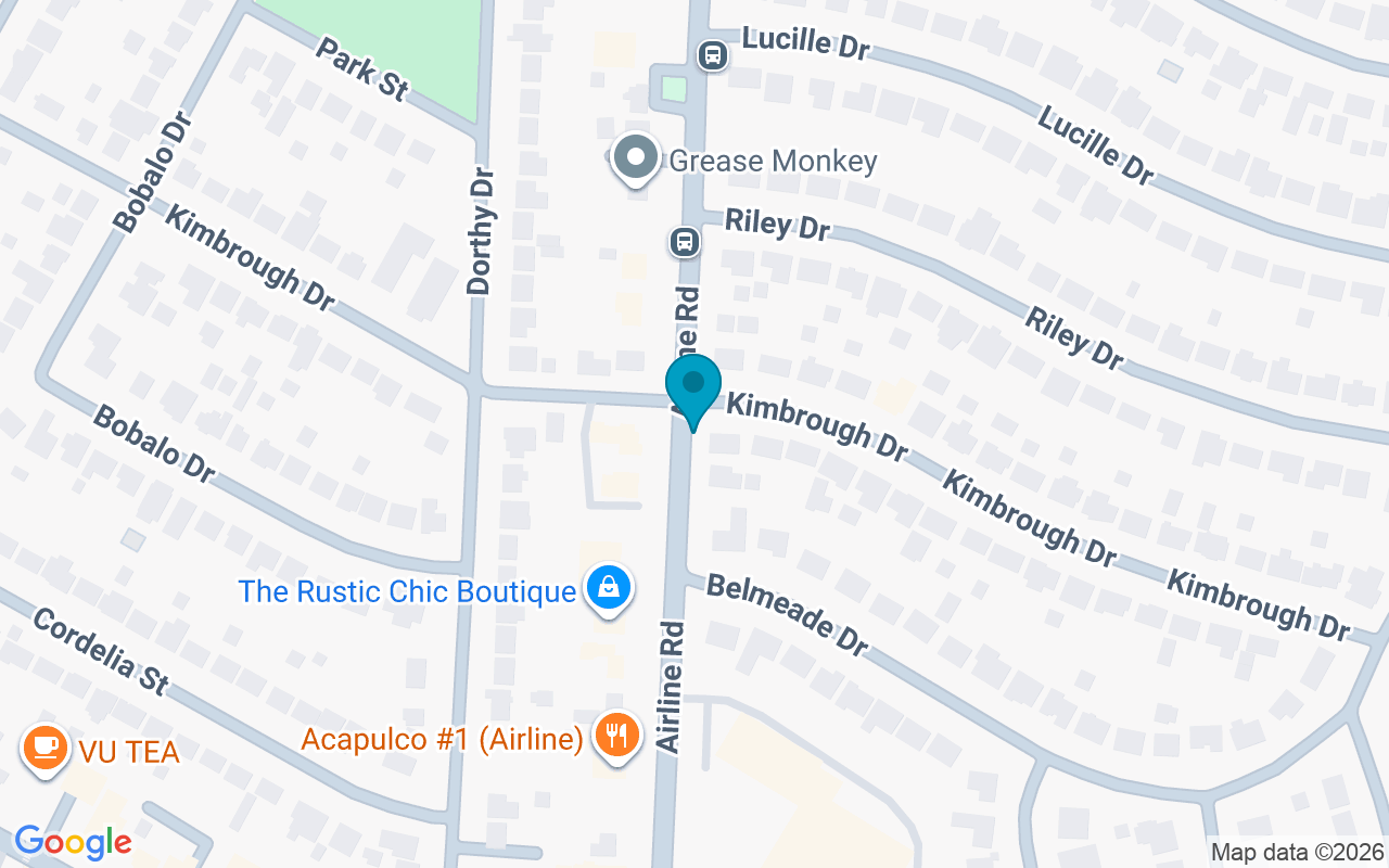 Map showing the location of Airline @ Kimbrough