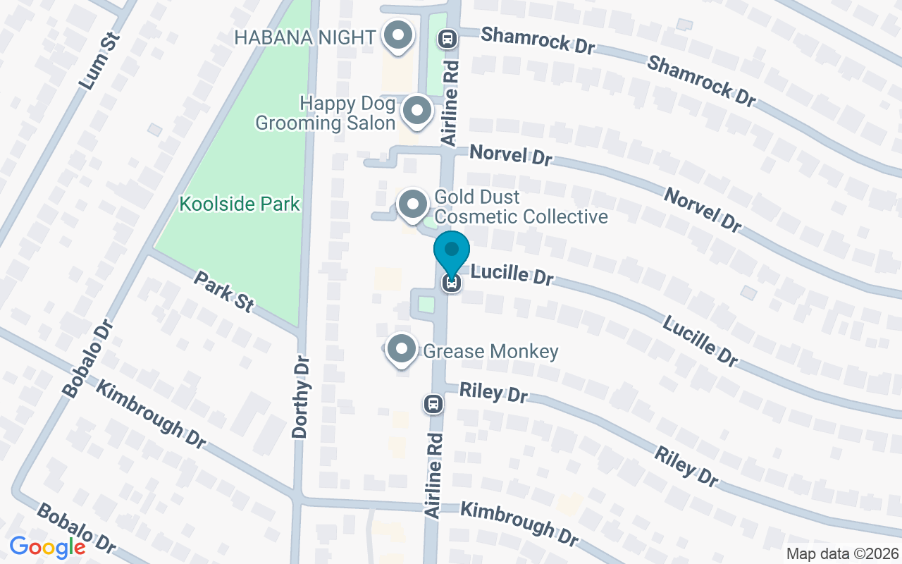 Map showing the location of Airline @ Lucille