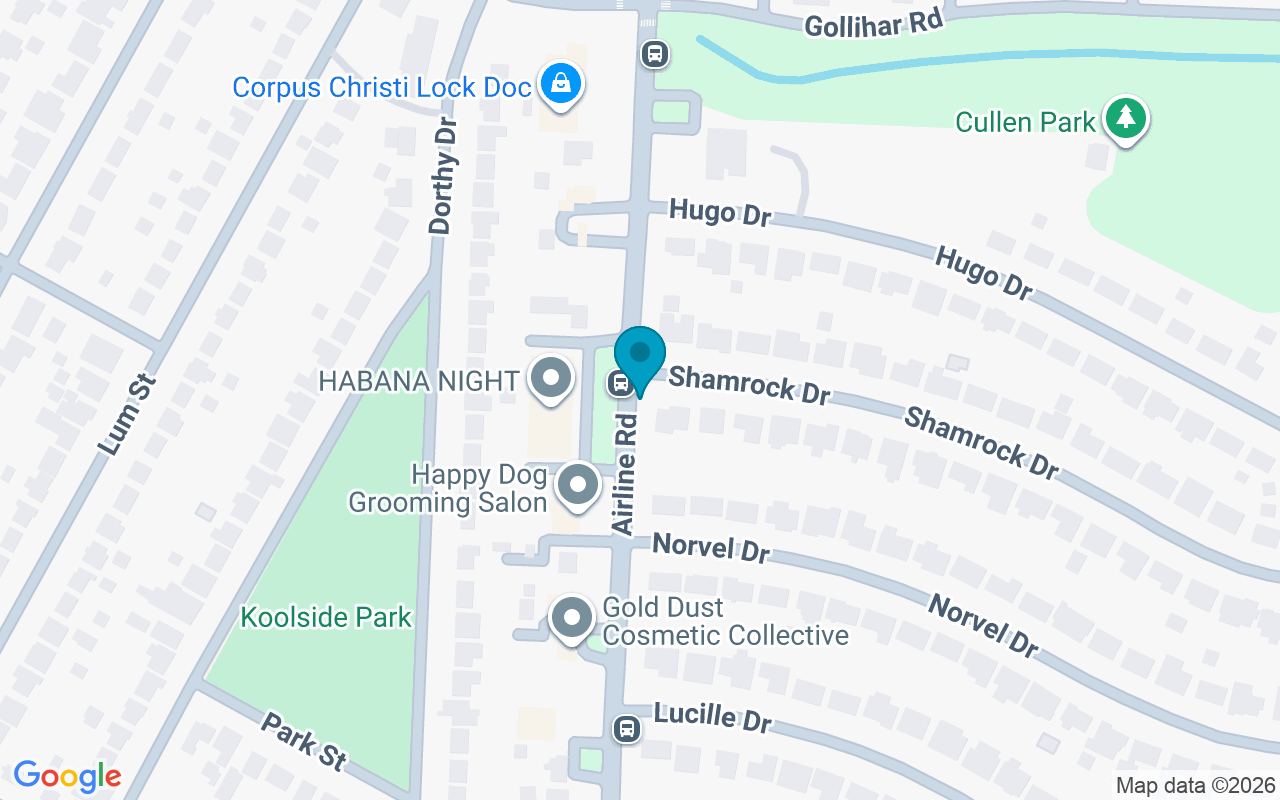 Map showing the location of Airline @ Shamrock