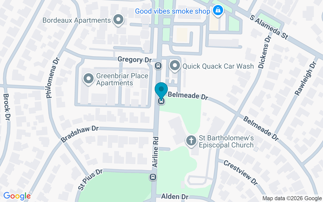 Map showing the location of Airline @ Belm