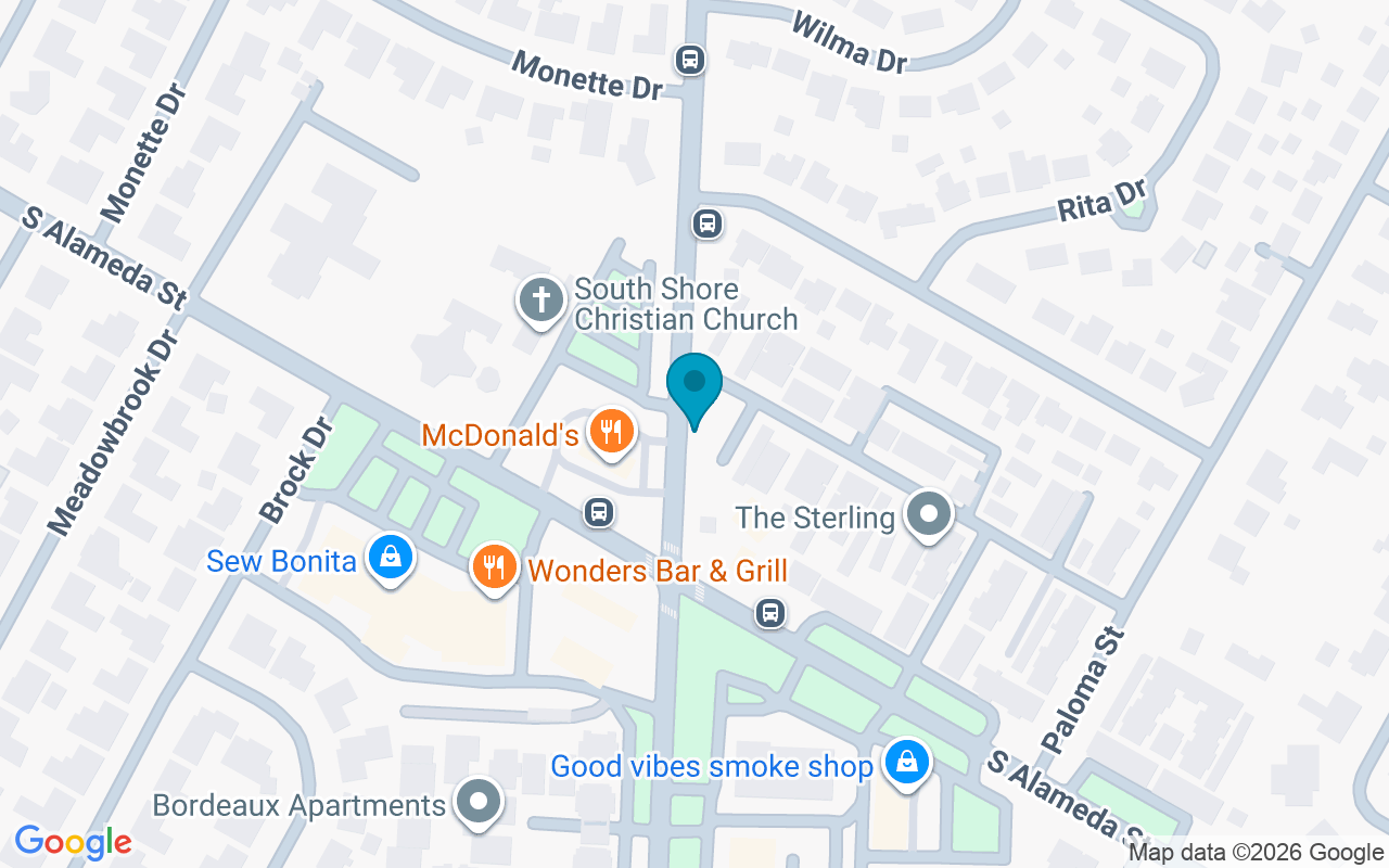 Map showing the location of Airline @ Alameda