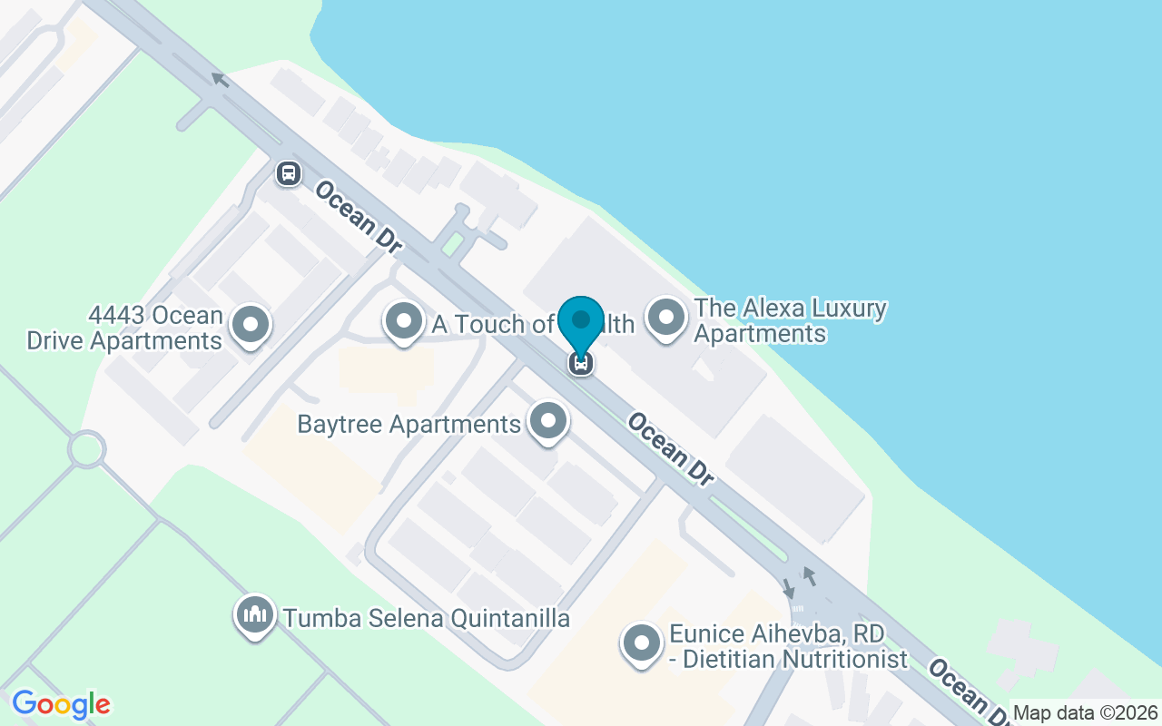 Map showing the location of Ocean Dr @ the Alexa Luxury