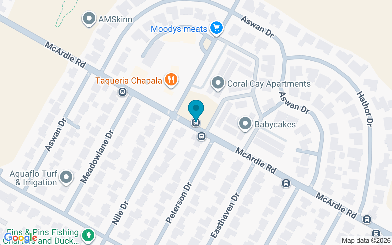 Map showing the location of McArdle @ Nile