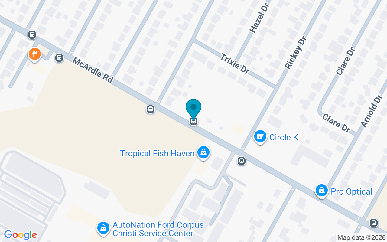 Map showing the location of McArdle @ Rickey