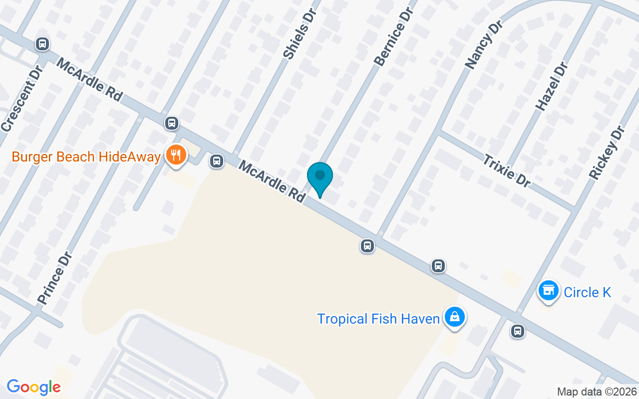 Map showing the location of McArdle @ Bernice