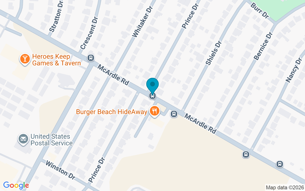 Map showing the location of McArdle @ Prince
