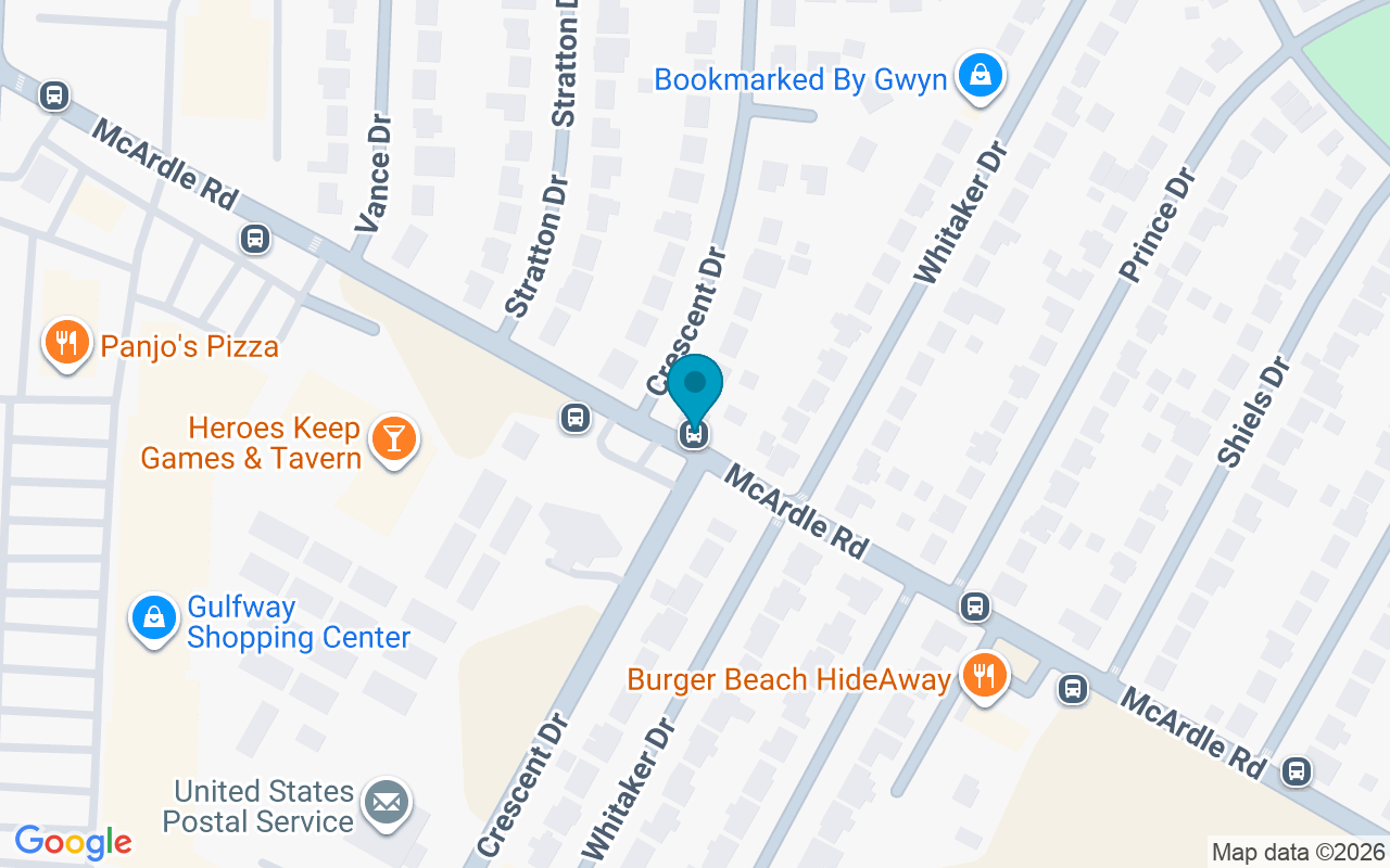 Map showing the location of McArdle @ Crescent