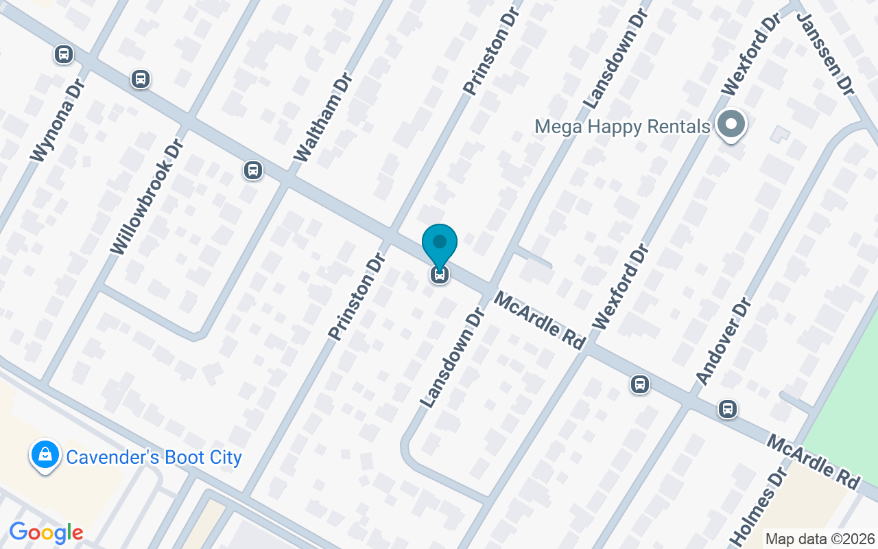 Map showing the location of McArdle @ Lansdown