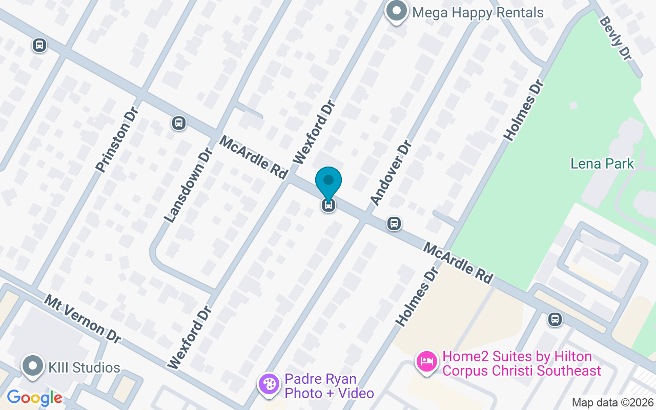 Map showing the location of McArdle @ Andover