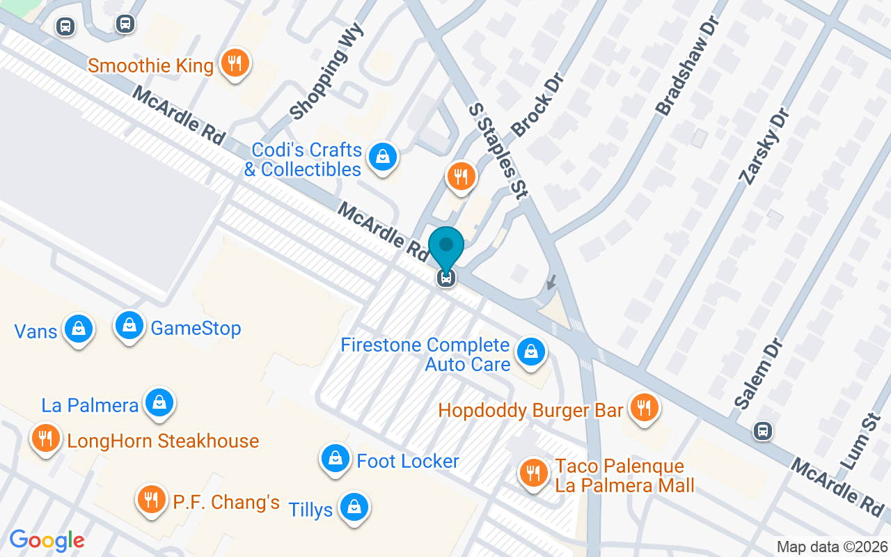 Map showing the location of McArdle @ Staples