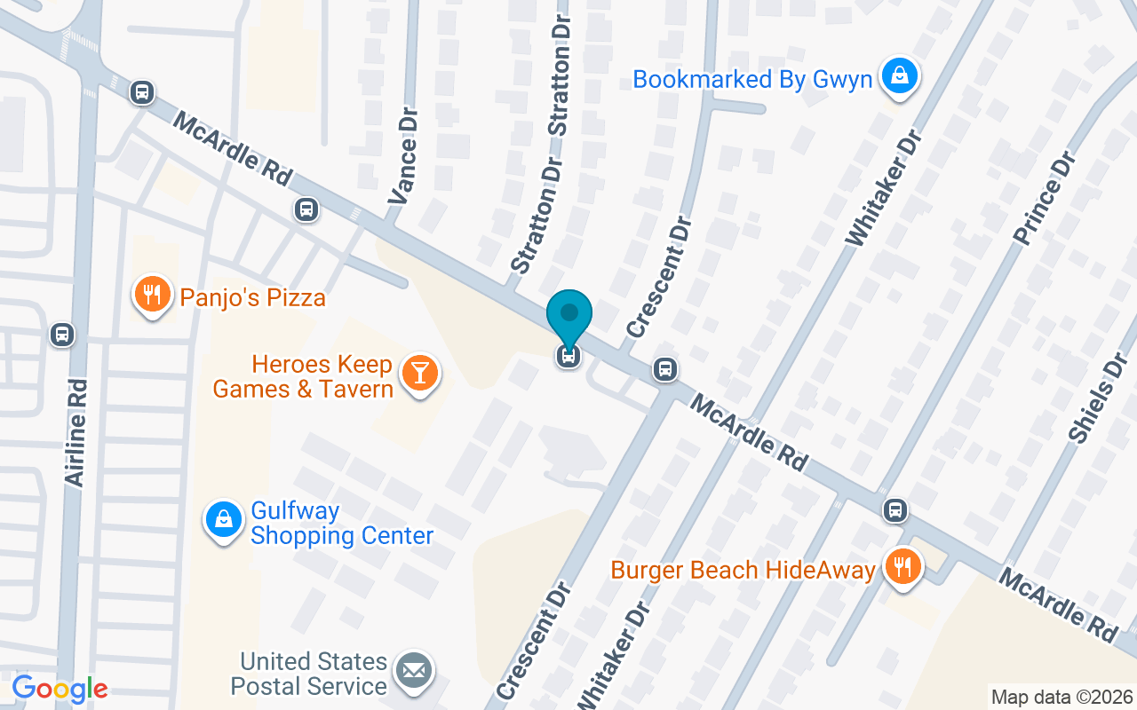 Map showing the location of McArdle @ Crescent