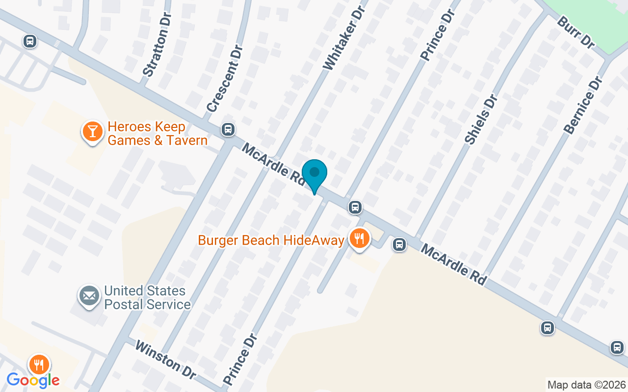 Map showing the location of McArdle @ Prince