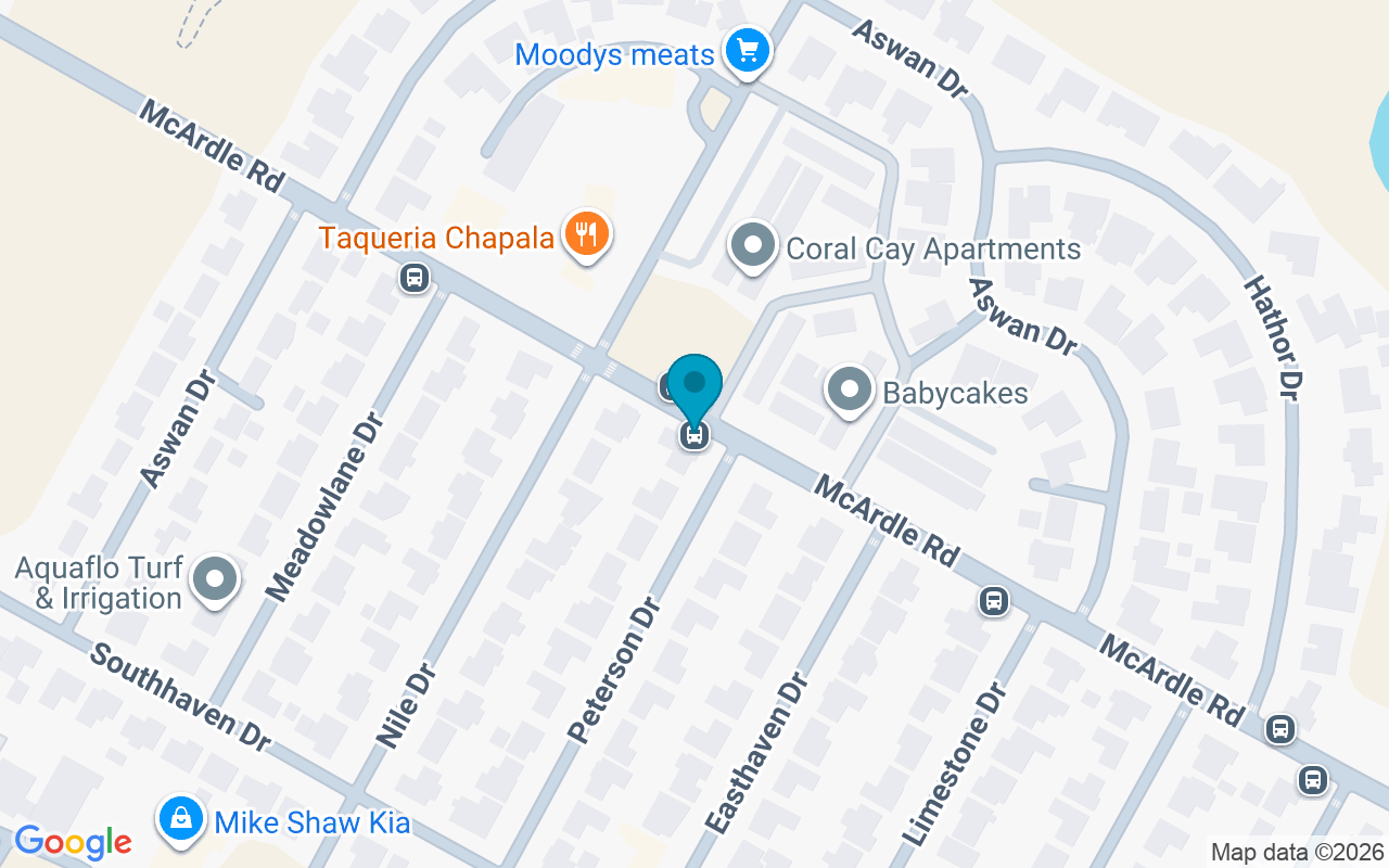 Map showing the location of McArdle @ Peterson
