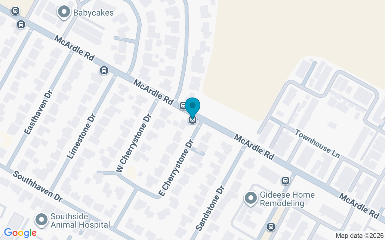 Map showing the location of McArdle @ Cherrystone