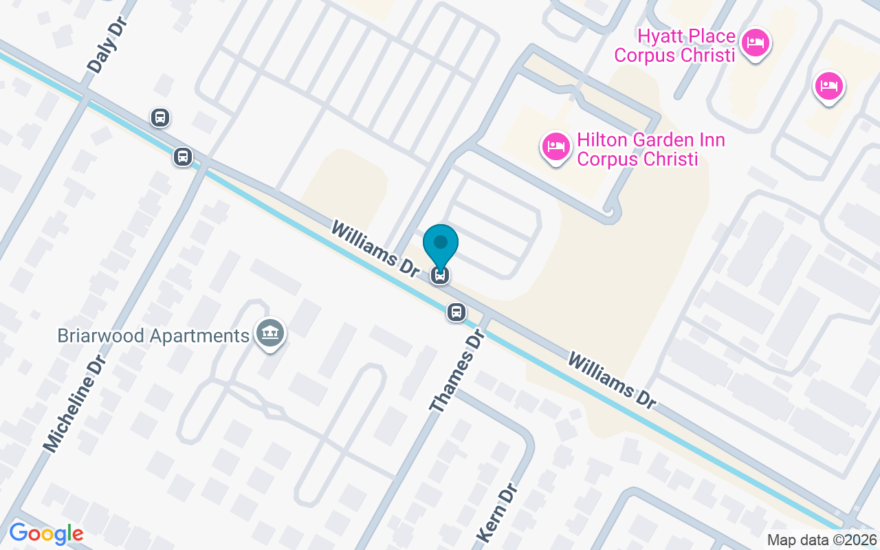 Map showing the location of Williams @ Thames