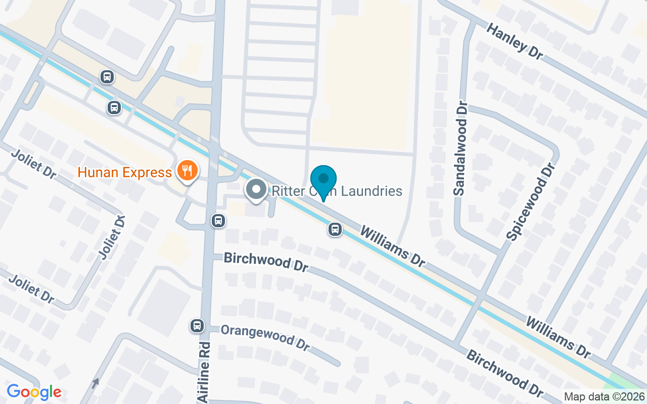 Map showing the location of Williams @ Airline