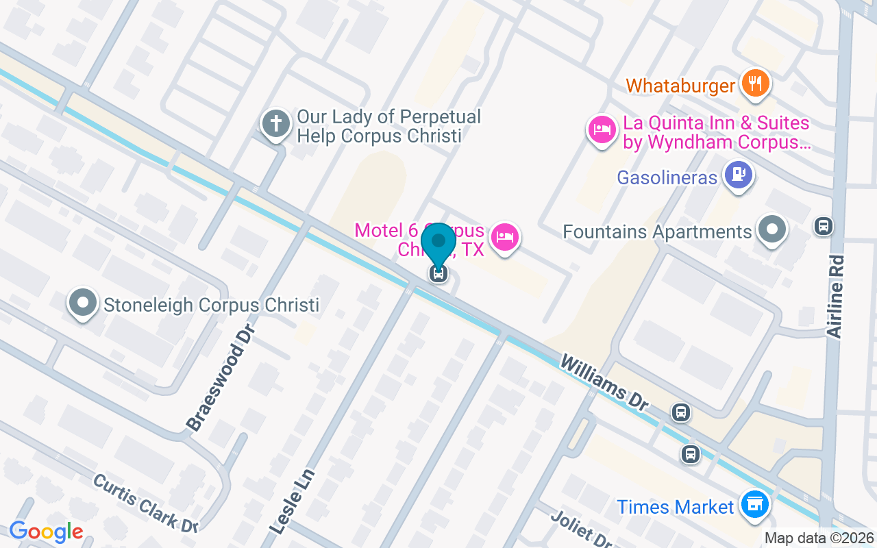 Map showing the location of Williams @ Our Lady