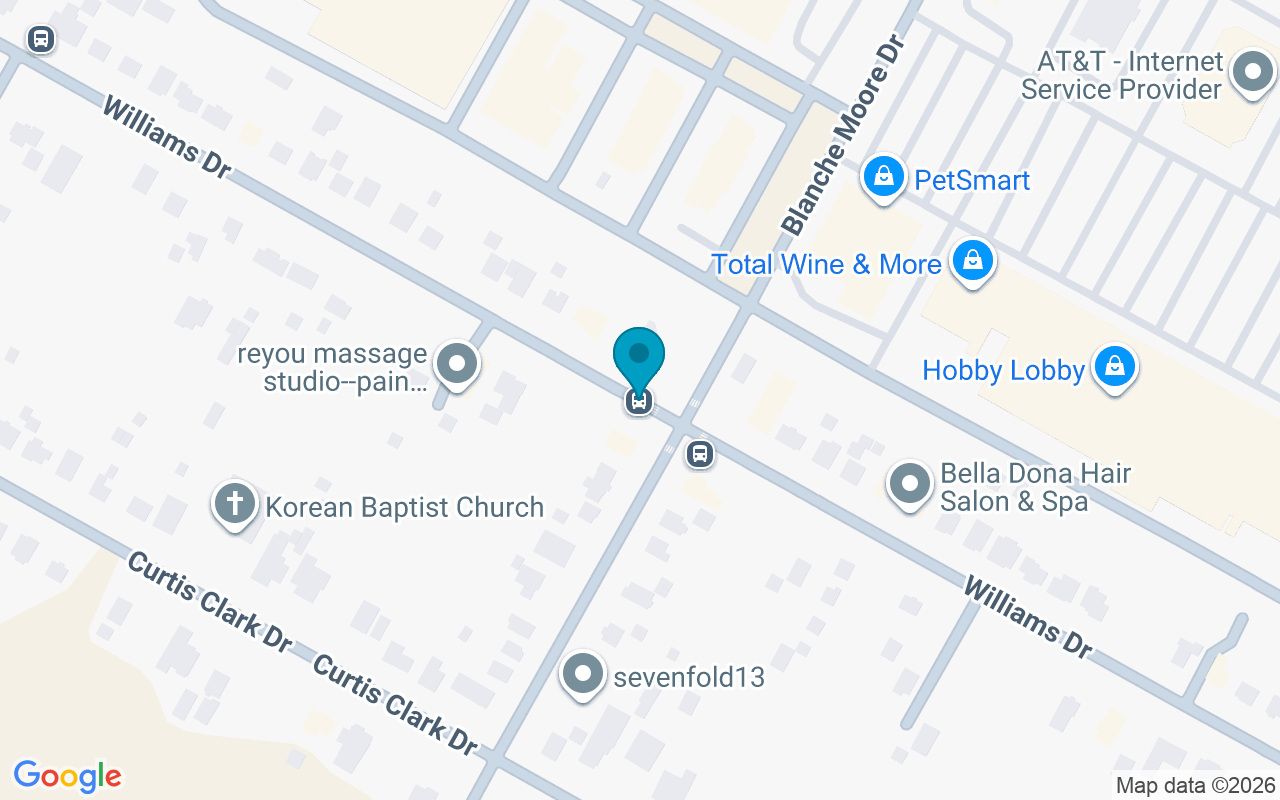Map showing the location of Williams @ Blanche Moore