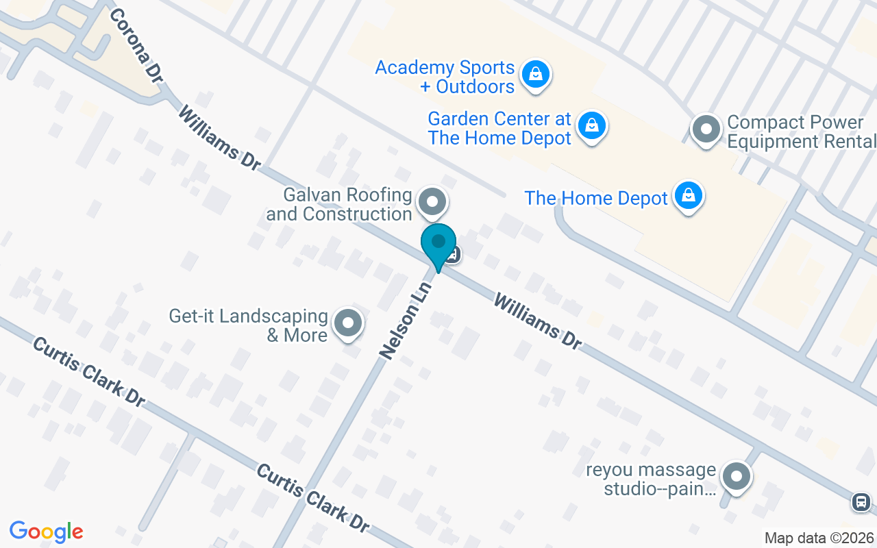 Map showing the location of Williams @ Nelson