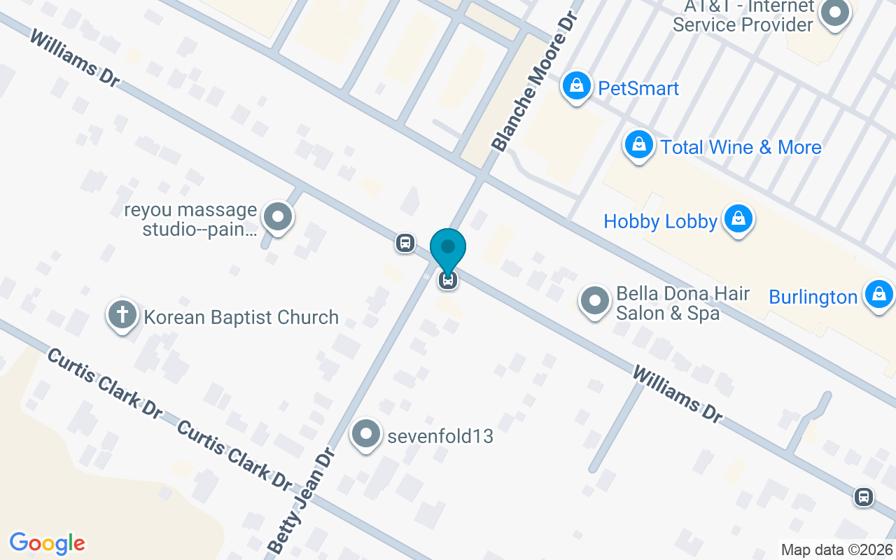 Map showing the location of Williams @ Bettyjean