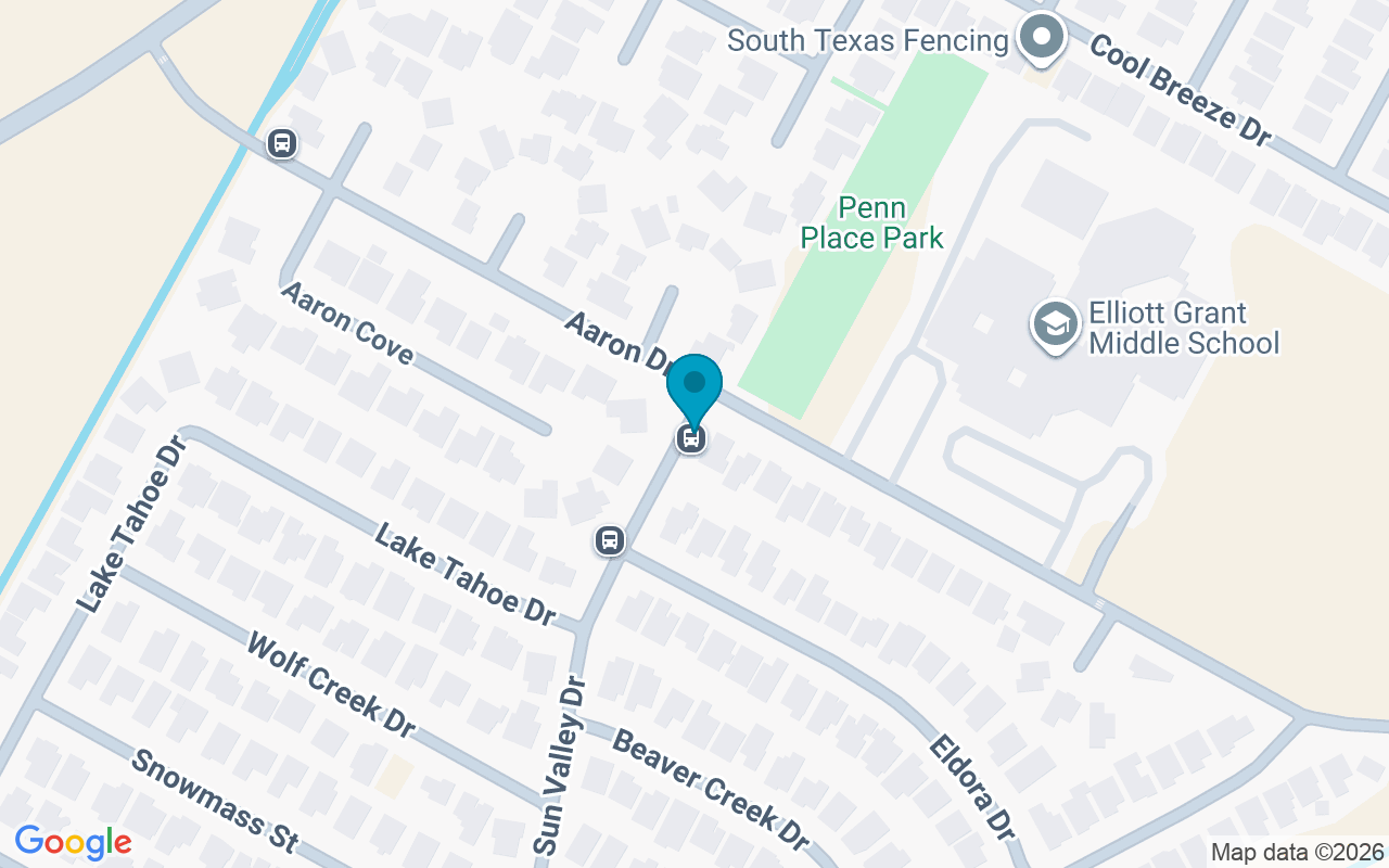 Map showing the location of Sun Valley @ Aaron