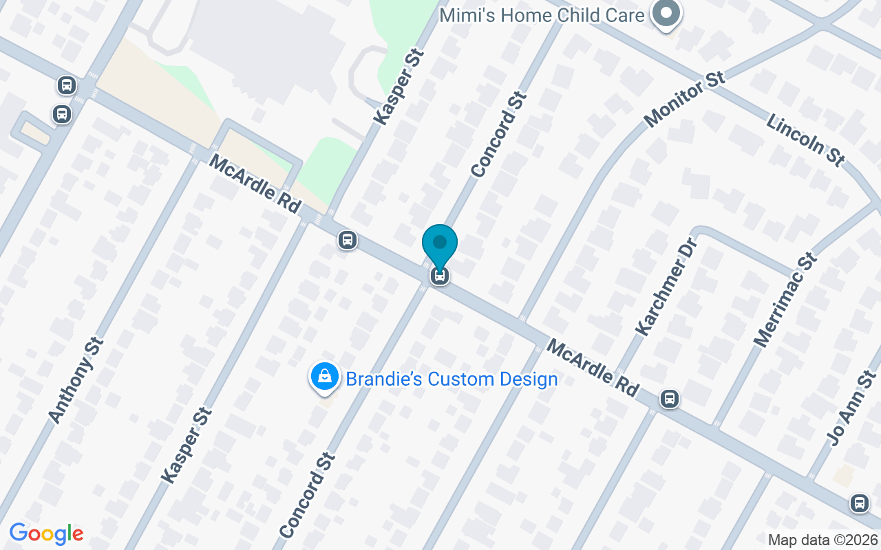 Map showing the location of McArdle @ Concord
