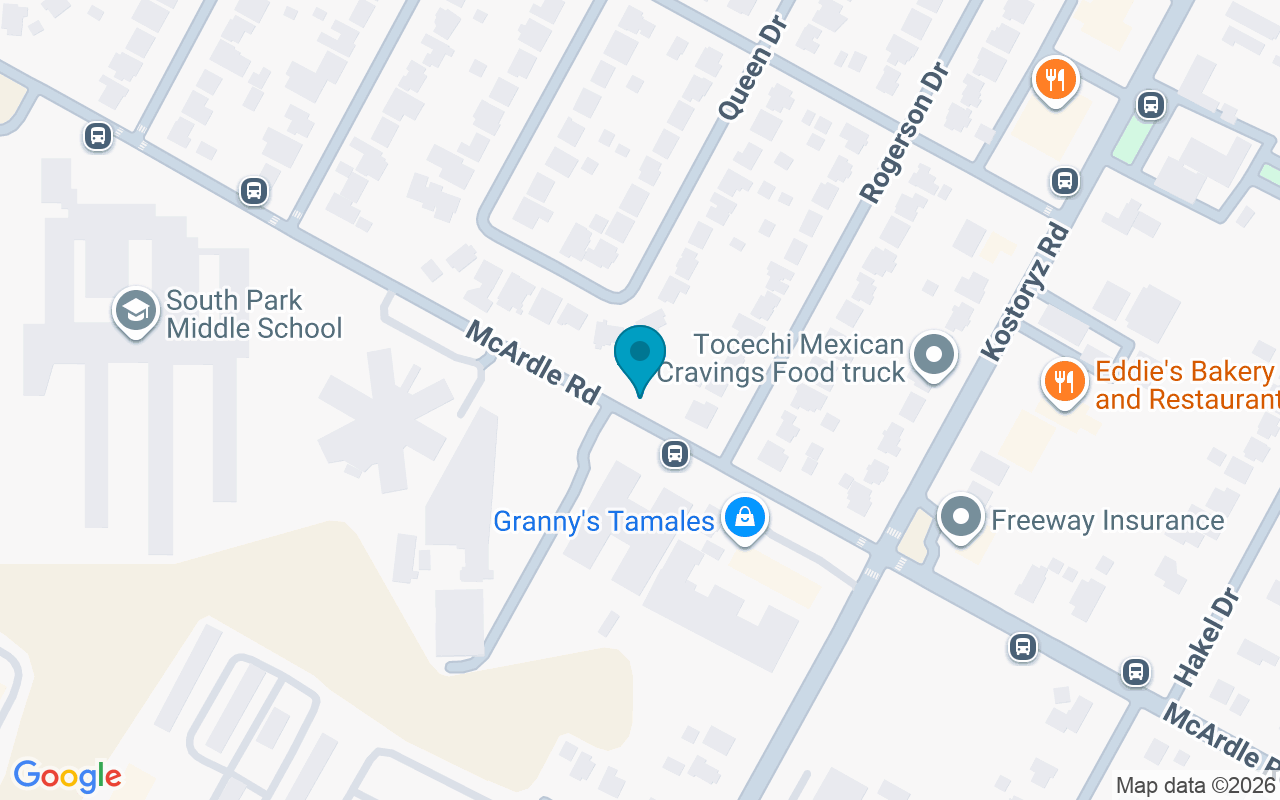 Map showing the location of McArdle @ Rodgerson